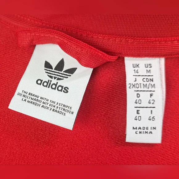 NWOT adidas Womens Track Jacket Valentine's Edition Hearts Red White size Medium - Picture 12 of 16